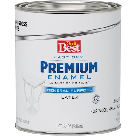 All-Source Fast Dry Acrylic Latex Semi-Gloss Premium Enamel, White, 1 Qt. 203315D